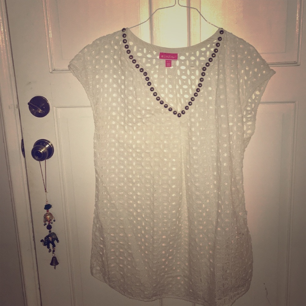 Lily Pulitzer by target White eyelet beach coverup